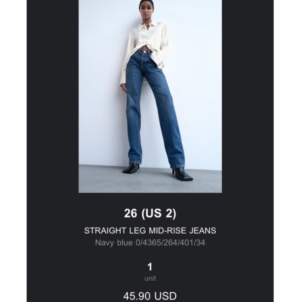 Zara Straight Leg Jeans